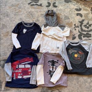 Lot Of 5 Long Sleeved Tees